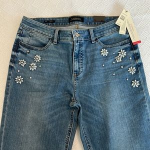 Size 10 New with Tags Talbots Limited Edition Embellished Capri Cropped Jeans